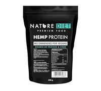 Nature Diet Proteína de Cáñamo, 500 g, Proteína Vegetal en Polvo, Rica en Fibra, Vegana, Sin Gluten & Sin Lactosa, Ideal para Batidos, Smoothies & Repostería