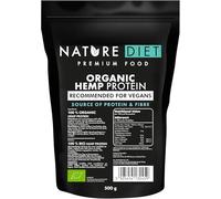 Nature Diet Proteína de Cáñamo Orgánica | 500 g | Certificada Ecológica UE | Proteína Vegetal en Polvo | Rica en Fibra | Vegana, Sin Gluten & Sin Lactosa