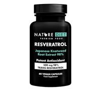 Nature Diet Resveratrol - 500 mg Trans-Resveratrol (98%) - Extracto de Polígono Japonés - 60 Cápsulas Veganas - Apoyo Antioxidante - Favorece el Envejecimiento Saludable y el Bienestar Celular