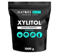 Nature Diet Xilitol, 1000 g, Edulcorante Natural, Bajo en Calorías | Sustituto del Azúcar, 40 % Menos Calorías que el Azúcar, Dulzor Similar al del Azúcar, Ideal para Bebidas, Cocinar y Hornear