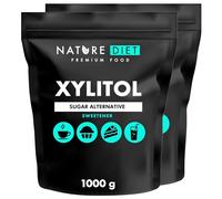 Nature Diet Xilitol, 2 x 1000 g, Edulcorante Natural, Bajo en Calorías