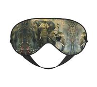 Nature Elephants Print - Máscara de ojos ultrasuave que bloquea la luz, para una comodidad óptima y un sueño reparador