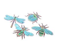 Nature Embroidery Patches 4Pcs | Cute Creature Appliques for Clothes Repair/DIY Crafts/Home Decor | Sequin Cloth Iron On Patches for Jeans, Bags, Hats