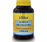 Nature Essential – Aceite de Onagra 1000 mg – 10% GLA, Omega 3/6/9, Vitamina E – 100 perlas