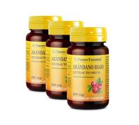 Nature Essential | Arándano Rojo 200 mg | 3 Unidades | 60 Cápsulas | Ayuda a Reforzar el Sistema Inmune y la Salud del Tracto Urinario | Rico en Vitamina C