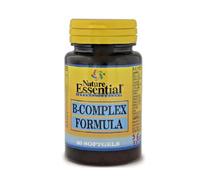 Nature Essential - B-complex Fórmula 500 mg - Pack 2 Unidades - 30 Perlas - Vitaminas B, C, E y Biotina - Facilita el Correcto Funcionamiento del Organismo