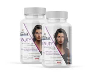Nature Essential - Beauty nutricosmetica avanzada, con membrana de huevo Mkare (Pascual) y Zinc para cuidar la piel. Uñas y cabellos - Pack 2 botes de 30 capsulas