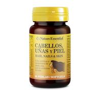 Nature Essential | Cabello, Uñas y Piel 540 mg | 30 Perlas | Hierro, Vitamina y Biotina | Con Aceite de Borraja, Omega 3 y L-Cistina