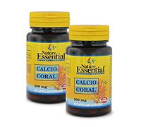 Nature Essential - Calcio Coral 500 mg - 50 Cápsulas - Carbonato de Calcio de Origen Marino - Ayuda a los Huesos y la Musculatura - Pack de 2 Unidades