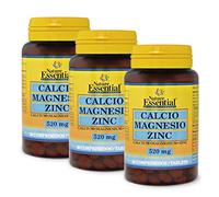 Nature Essential - Calcio, Magnesio y Zinc 520 mg - 50 Comprimidos - a Base de Minerales - Ayuda a Mantener los Músculos y Huesos - Pack de 3 Unidades