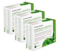 Nature Essential | Centella asiática (complex) 2500 mg 60 Cápsulas vegetales con castaño de indias, vid roja, ginkgo Biloba y Vitamina B-6. (Pack 3 unidades)