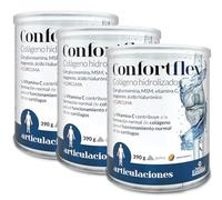 Nature Essential | Colágeno Hidrolizado en Polvo | Pack 3 Unidades | 390 g | Con Cúrcuma y L-Carnitina | Cazo Dosificador Incluido | Confortflex
