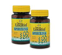 Nature Essential | Espirulina 400 mg | Fuente de Vitaminas y Minerales | Contribuye a Incrementar la Masa Muscular y a la Bajada de Peso | 100 Comprimidos | Pack 2 unidades