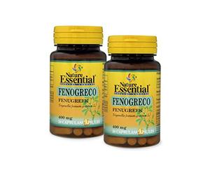 Nature Essential | Fenogreco 400 mg | Ayuda a aliviar los dolores menstruales | 50 Cápsulas | Pack 2 unidades