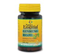 Nature Essential | Ginseng Rojo 500 mg | 50 Cápsulas | Extracto Seco Rico en Vitaminas | Rendimiento Físico y Mental