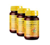 Nature Essential - Guaraná 600 mg de Paullinia Cupana - 50 Cápsulas - Favorece el Tránsito Intestinal - Ayuda a Generar Energía y a Combatir la Fatiga - Pack 3 Unidades