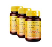 Nature Essential - L-Arginina 500 mg - 50 Cápsulas - Aminoácidos Semiesenciales - Ayuda al Estado Vascular y el Metabolismo Muscular - Pack 3 Unidades