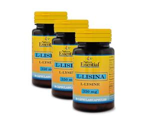 Nature Essential L-lysina 350 mg. 50 capsulas Pack de 3 unidades