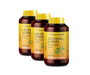 Nature Essential Lecitina de soja 1200 mg. 150 perlas Pack de 3 unidades
