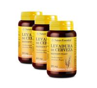 Nature Essential | Levadura de Cerveza 400 mg | Pack 3 Unidades | 250 Comprimidos | Fortalece Uñas, Piel y Cabello | Contribuye a la Formación de Queratina | Alto Valor Proteico | Vitamina B