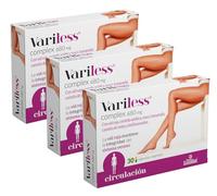 Nature Essential | Variless Complex 680 mg | con Vid Roja, Centella Asiática, Bioflavonoides, Rusco, Castaño de Indias y Hamamelis | Pack 3 uds de 30 Cápsulas