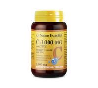 NATURE ESSENTIAL | Vitamina C 1000mg Zinc | Pack 1 Unidad | 60 Comprimidos | Negro | Estándar