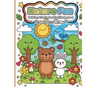 Nature Fun Bold and Easy Coloring Book for Kids Ages 4-8: Big, Simple Nature Scenes to Color - Trees, Animals, Flowers, and Outdoor Fun for Little Artists