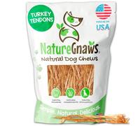 Nature Gnaws Tendones de Pavo para Perros (227 ml) - Delicioso Aperitivo de recompensa sin Cereales para Razas pequeñas, Medianas y Grandes - golosinas Naturales Perros