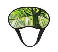 Nature Green Big Tree Printed Sleep - Máscara de ojos con borde negro, con buen efecto de sombreado, es una opción ideal para viajes, meditación, etc