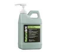 Nature Grit Limpiador de manos industrial resistente con bomba superior, acondicionadores de cáscara de nuez para protección de la piel para mecánicos de automóviles, fabricación y cualquier persona