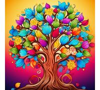 Nature Harmony: 300 Pages of Tree Mandalas for Stress Relief and Fun.: Created to relieve stress and connect colorists with the beauty of nature.