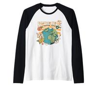 Nature Heals Earth Day Retro Butterfly Camiseta Manga Raglan