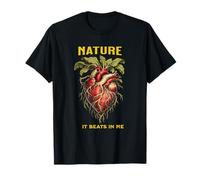 Nature It Beats in Me Jardinería Gardner Ciencia Amante de Las Plantas Camiseta