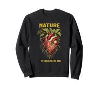 Nature It Beats in Me Jardinería Gardner Ciencia Amante de Las Plantas Sudadera