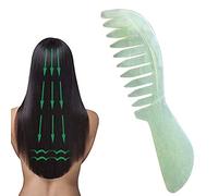 Nature Jade Massage Brush, Jade Stone Guasha Comb, Traditional Chinese Nature Jade Comb, Head Scalp Massage Scratcher, Beauty, Stress, Full Body Relaxing
