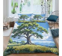 Nature Landscape Style Funda Edredon Juego de Ropa de Cama de 3 Piezas Impresión 3D Cierre de Paisaje Natural Estilo Funda de Edredón Funda de Almohada a Juego Lavables for niña Double（200x200cm）