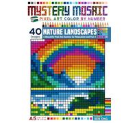 Nature Landscapes Mystery Mosaic Color By Number: Beautiful Pixel Art Scenes of Waterfalls, Sunsets, Mountains, and More for Relaxation and Fun (Pocket Mosaic Color By Number)