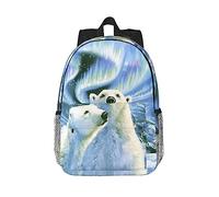Nature Lovely Hedgehog Lovers - Mochila para laptop impresa, ligera, impermeable, mochila ergonómica de viaje de 15 pulgadas, Bears Northern Lights, One Size