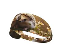 Nature Lovely Hedgehog Lovers Picture Diadema elástica para ejercicio, diadema para hombres y mujeres, banda para el pelo para yoga y fitness