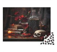 Nature Morte gothiquePuzzles 1000 Pièces Pour Adultes, Style Romantique sombrejeux Éducatifs, Décoration D'intérieur52x38cm/1000pcs