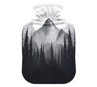 Nature Mountains and Forest - Bolsa de agua caliente con funda de forro polar suave, bolsa de agua caliente para aliviar el dolor de cuello y hombros, terapias frías y calientes, talla S