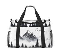 Nature Mountains and Forest - Bolsa de viaje compacta resistente al agua para deportes, gimnasio y fin de semana para hombres y mujeres