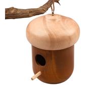 Nature Nest House - Refugio de madera para colibríes, pequeña casa para pájaros colgable con cuerda | Hogar al aire libre duradero de la anidación para el uso de la observación de la fauna del patio t