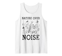 Nature Over Noise Hiking Wildflower Adventure Butterfly Camiseta sin Mangas