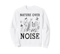 Nature Over Noise Hiking Wildflower Adventure Butterfly Sudadera