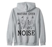 Nature Over Noise Hiking Wildflower Adventure Butterfly Sudadera con Capucha