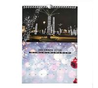 Nature Plan - Calendario de escritorio 2026, libro organizador de horarios diarios, diseño de paisaje natural con formato de planificación estructurado, herramienta de productividad para uso diario, e