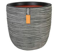 Nature Rib NL Maceta para planta (Dimensiones externas (Ø x Al): 43 x 41 cm, Plástico, Antracita)