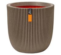 Nature Rib NL Maceta para planta Groove (Dimensiones externas (Ø x Al): 43 x 43 cm, Taupe, Plástico)