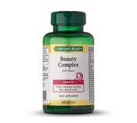 Nature’s Bounty | Beauty Complex con Biotina | Suplemento con Zinc, Vitaminas A, C y E | Cabello Fuerte, Piel Radiante y Uñas Resistentes | 1 al Día | 60 Comprimidos